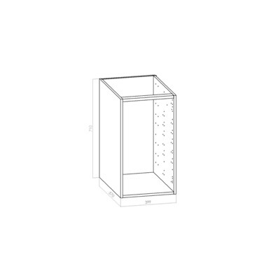 Keittiön alakaappi 40 cm (400 mm) | kotimainen kosteudenkestävä kalusterunko – K710 x S570 mm