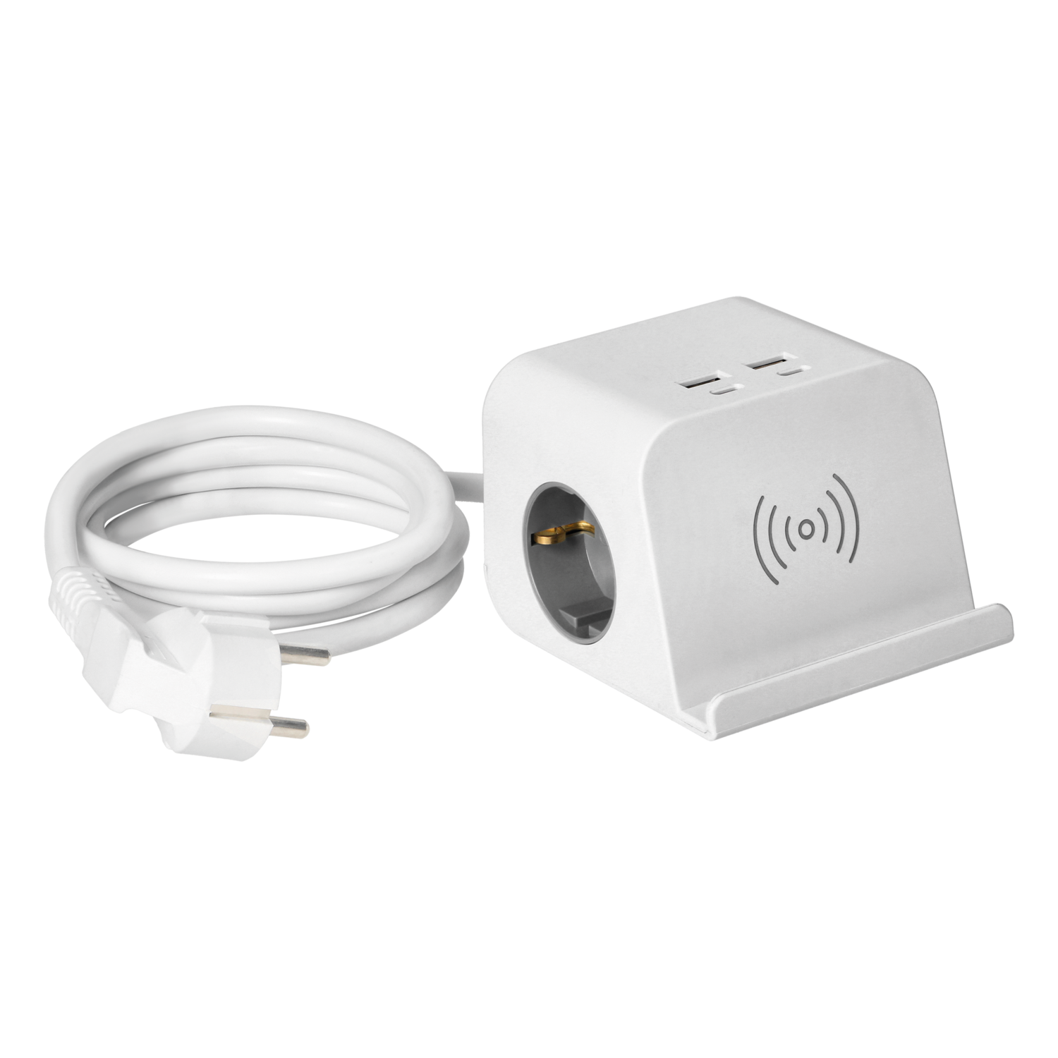 SOLINA DESK 2 pistorasia - 2xpistoke - 4xUSB (2xA-2xC) - Langaton latauspiste - helppo kiinnitys