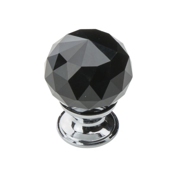 Musta kristallinuppi 25mm
