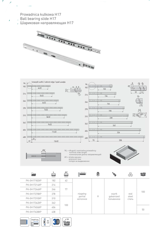 Mikrokisko PROslide - huippulaatu! - pituudet 182-438mm