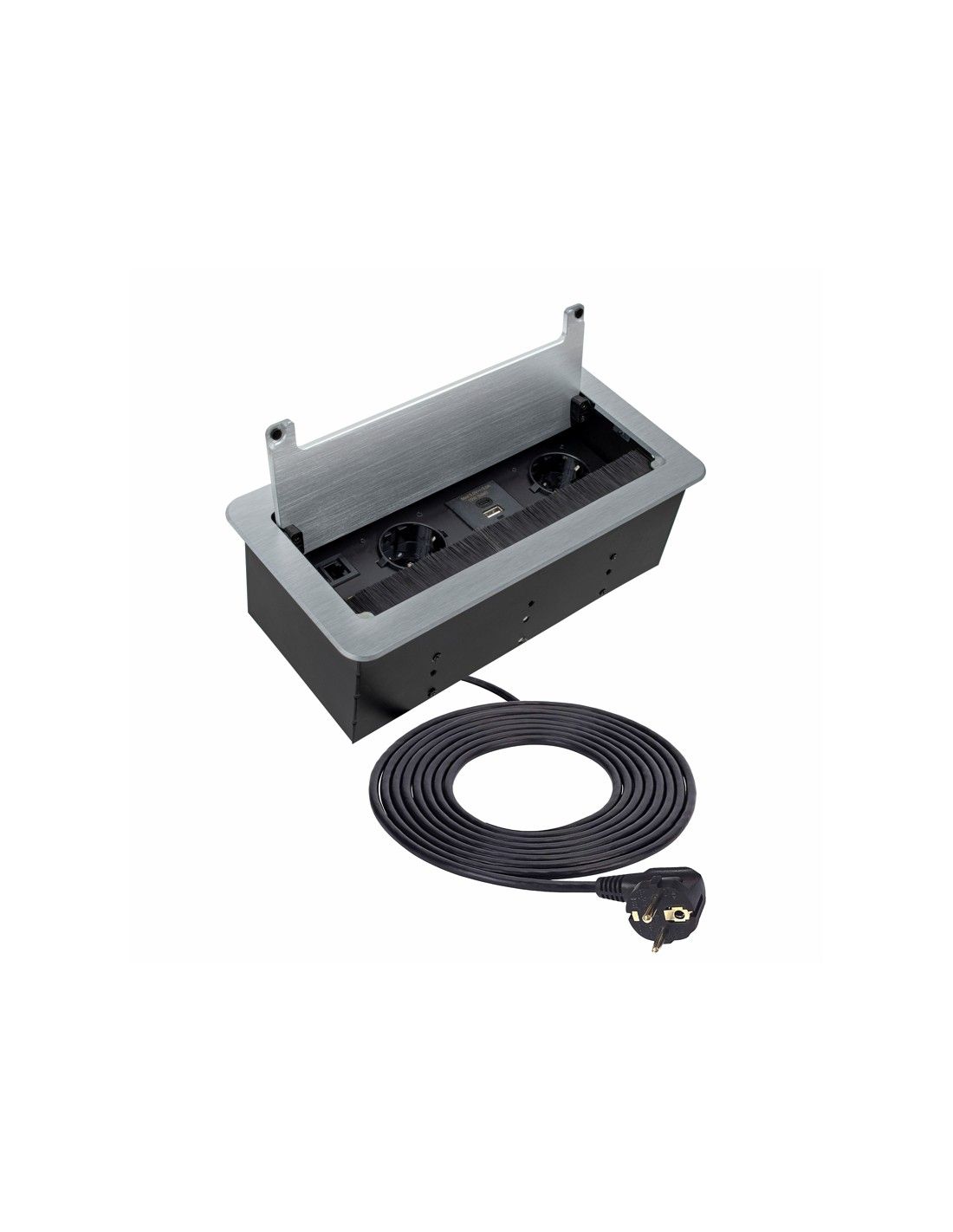 SOLINA ALLBOX - 2x pistorasia, 1 x USB C + 1 x USB A , 1x RJ45 ja 1x HDMI