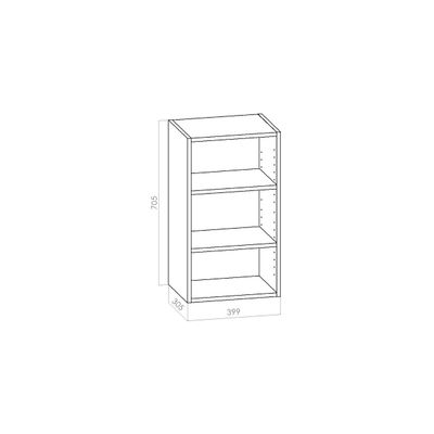 Valmiskaappi Esikko ovella, lumivalkea - L400/K705/S305mm