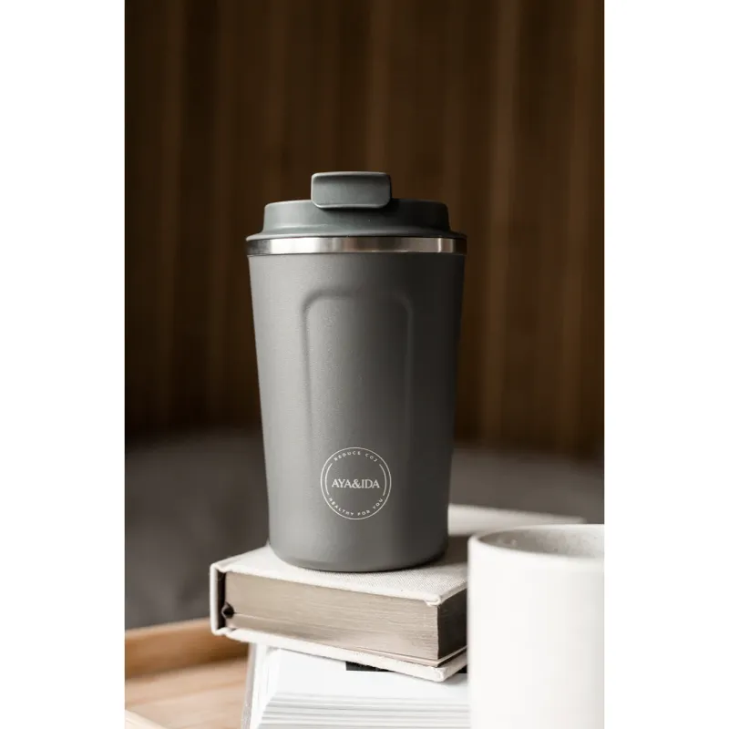 Aya&amp;Ida Cup2Go termosmuki Dark Grey, 380 ml