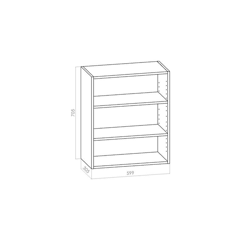 Kaappi ajopuu-ovella L500/K705/S305mm