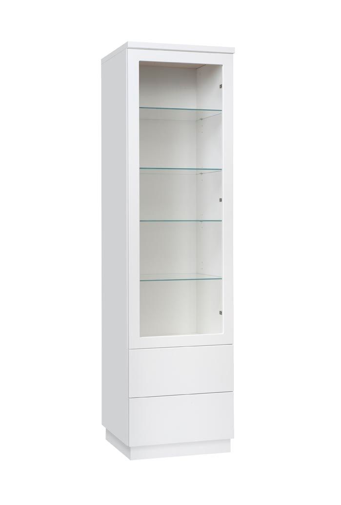 Anton A7.3 vitriini korkea 50 cm – Valkoinen / valkoinen