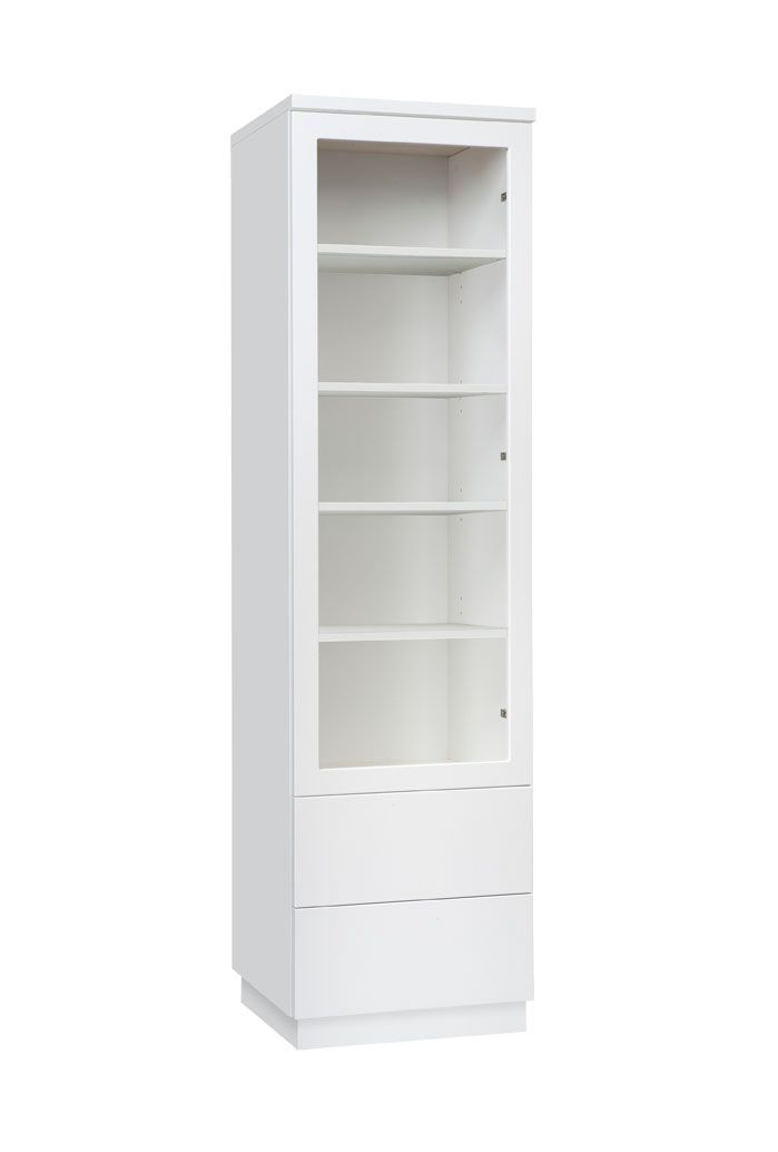 Anton A7.7 vitriini korkea 50 cm – Valkoinen / valkoinen