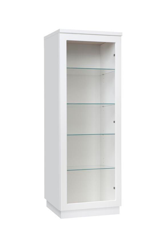 Anton A8.1 vitriini matala 50 cm – Valkoinen / valkoinen