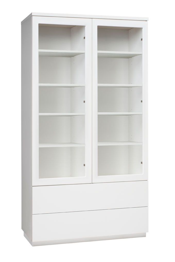 Anton A7.5 vitriini korkea 100 cm – Valkoinen / valkoinen