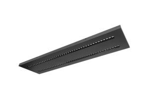 ARTE LED-kattovalaisin, 38 W, 295 × 1195 mm, säädettävä värilämpötila, musta