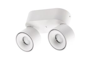 BIANCO kaksiosainen LED-kohdevalaisin, 2 × 8 W, pyöreä, säädettävä värilämpötila, valkoinen