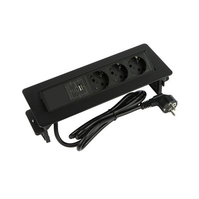 FLIX BOX upotettava kalustepistorasia - musta