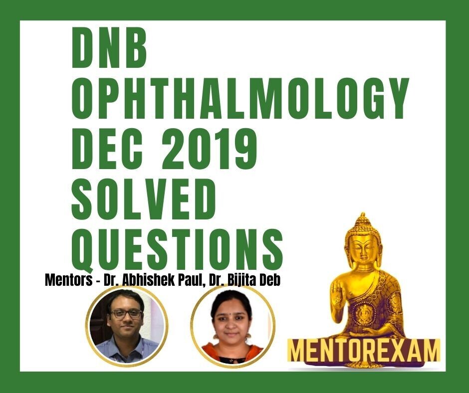 OPHTHALMOLOGY DNB December 2019 Solved Question Paper bank