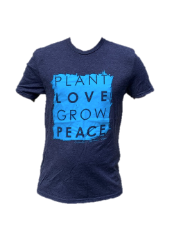 Gray Plant Love Grow Peace Unisex T-Shirt