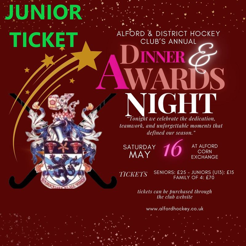 Dinner & Awards Night 2026 - Junior (U13) Ticket
