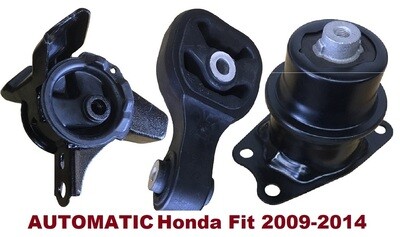 HFMA539 3pc Motor Mounts Fit for HondaFIT Honda Fit 2009 - 2014 1.5L AUTO Trans