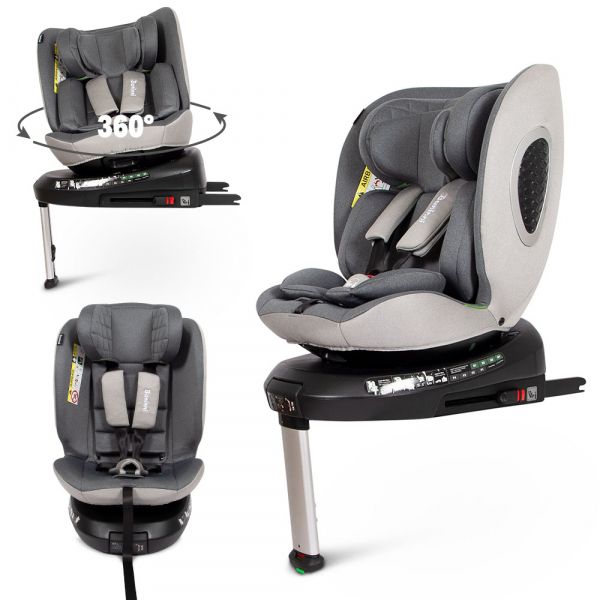 Baninni Siège d’Auto 360° i-Size 40-150cm – 36kg Tullio, Couleurs: Gris
