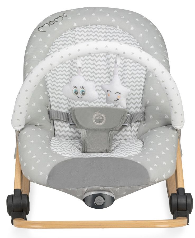 LUMIWOOD - Transat Bébé - mélodies - vibration - arche à jouets - Gris étoiles