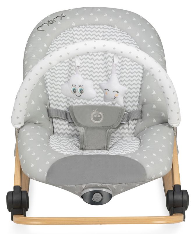 LUMIWOOD - Transat Bébé - mélodies - vibration - arche à jouets - Gris étoiles
