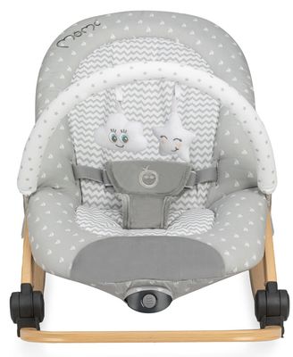 LUMIWOOD - Transat Bébé - mélodies - vibration - arche à jouets - Gris étoiles