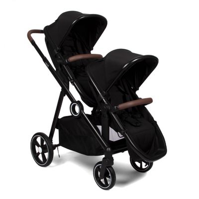 Baninni Luiz XL Poussette Double Noir + 2 couvre jambes