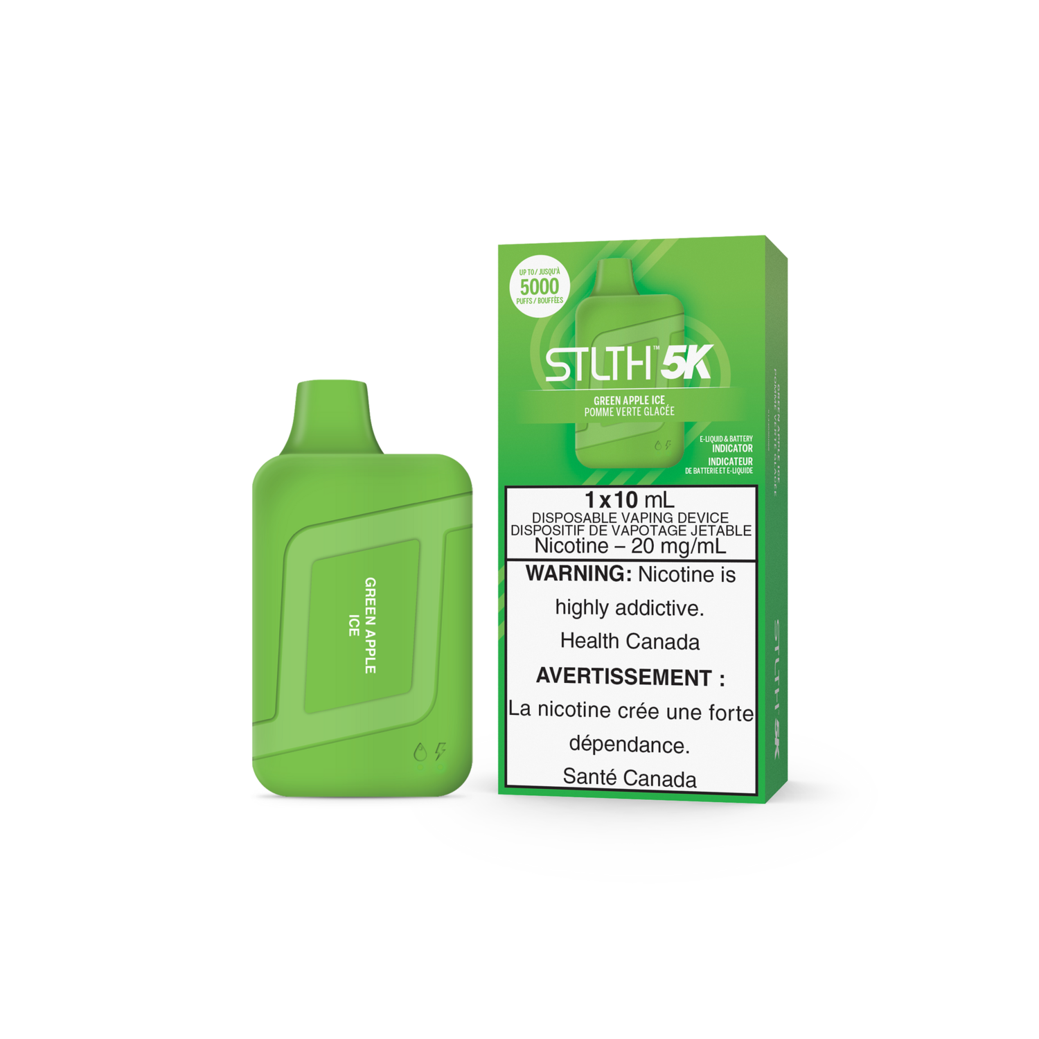 STLTH 5000 Puffs - Green Apple Ice