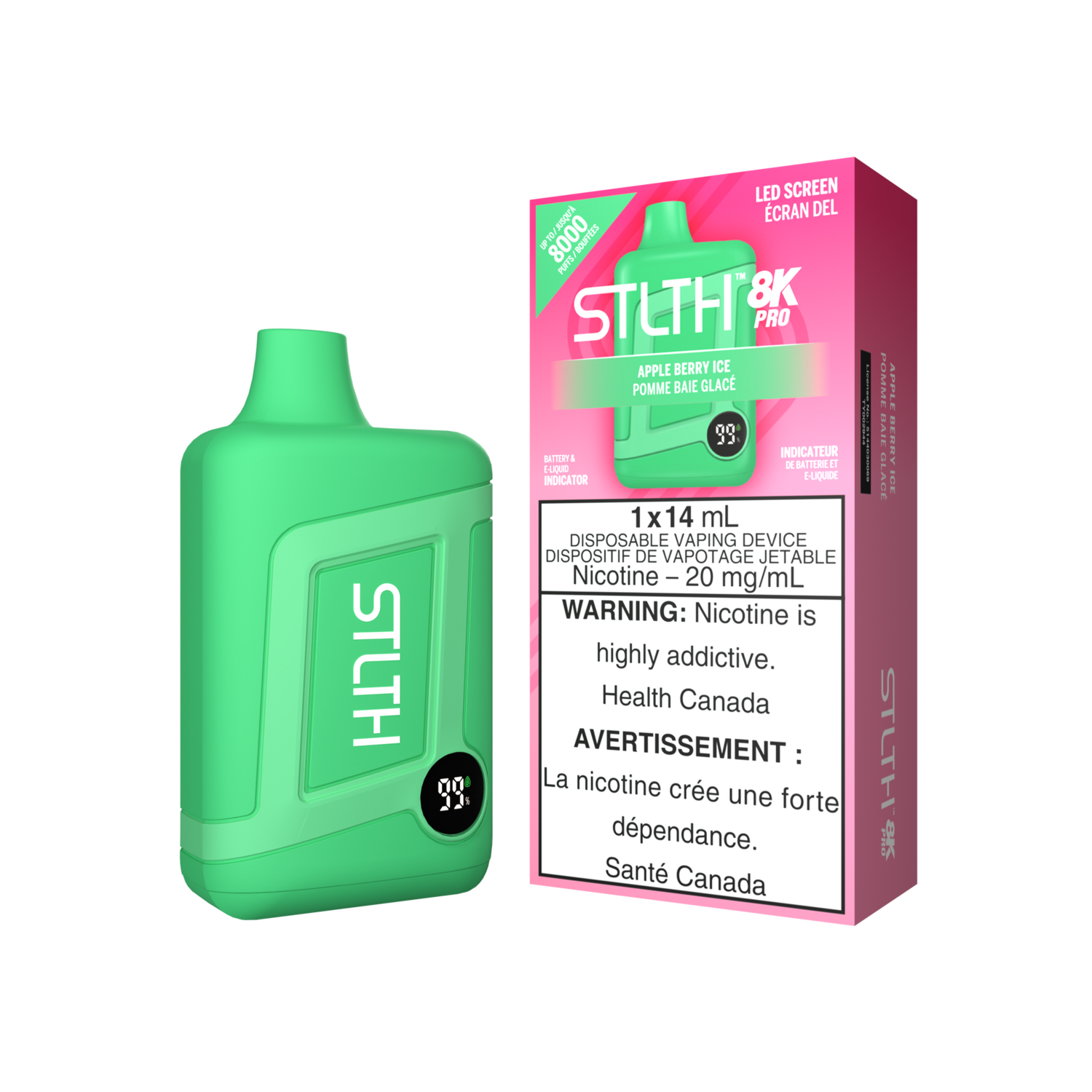 STLTH 8000 Puffs Pro - Apple Berry Ice