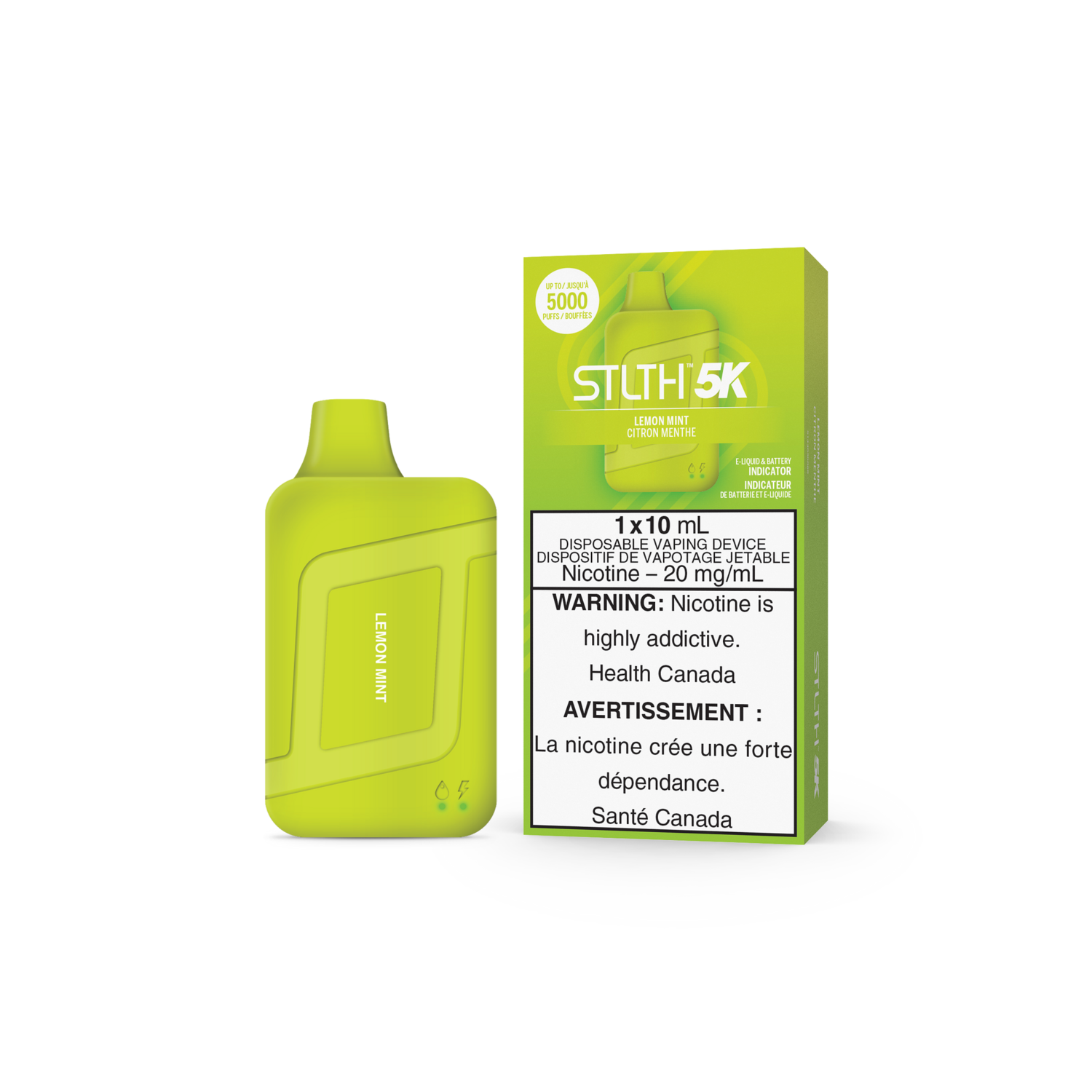 STLTH 5000 Puffs - Lemon Mint