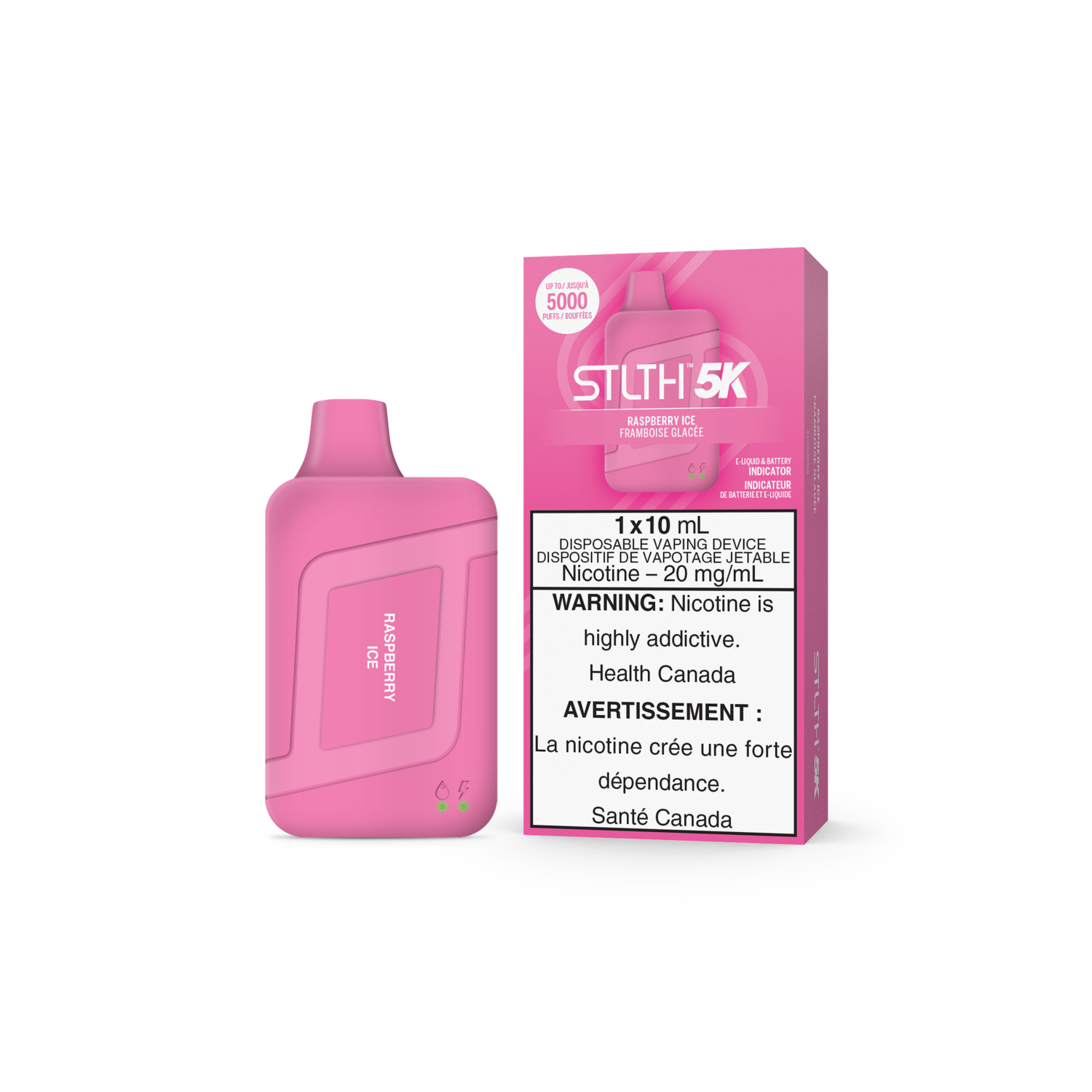 STLTH 5000 Puffs - Raspberry Ice