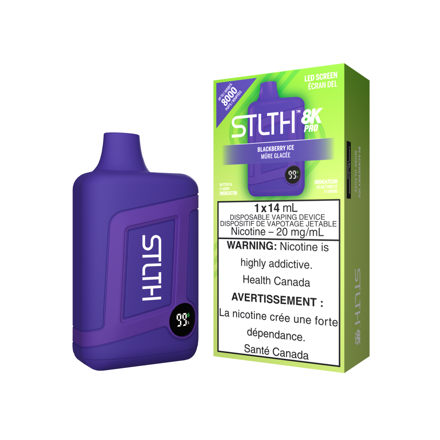 STLTH 8000 Puffs Pro - Blackberry Ice