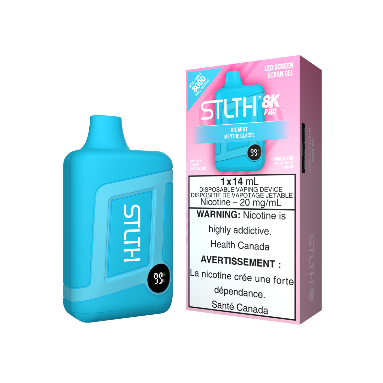 STLTH 8000 Puffs Pro - Ice Mint