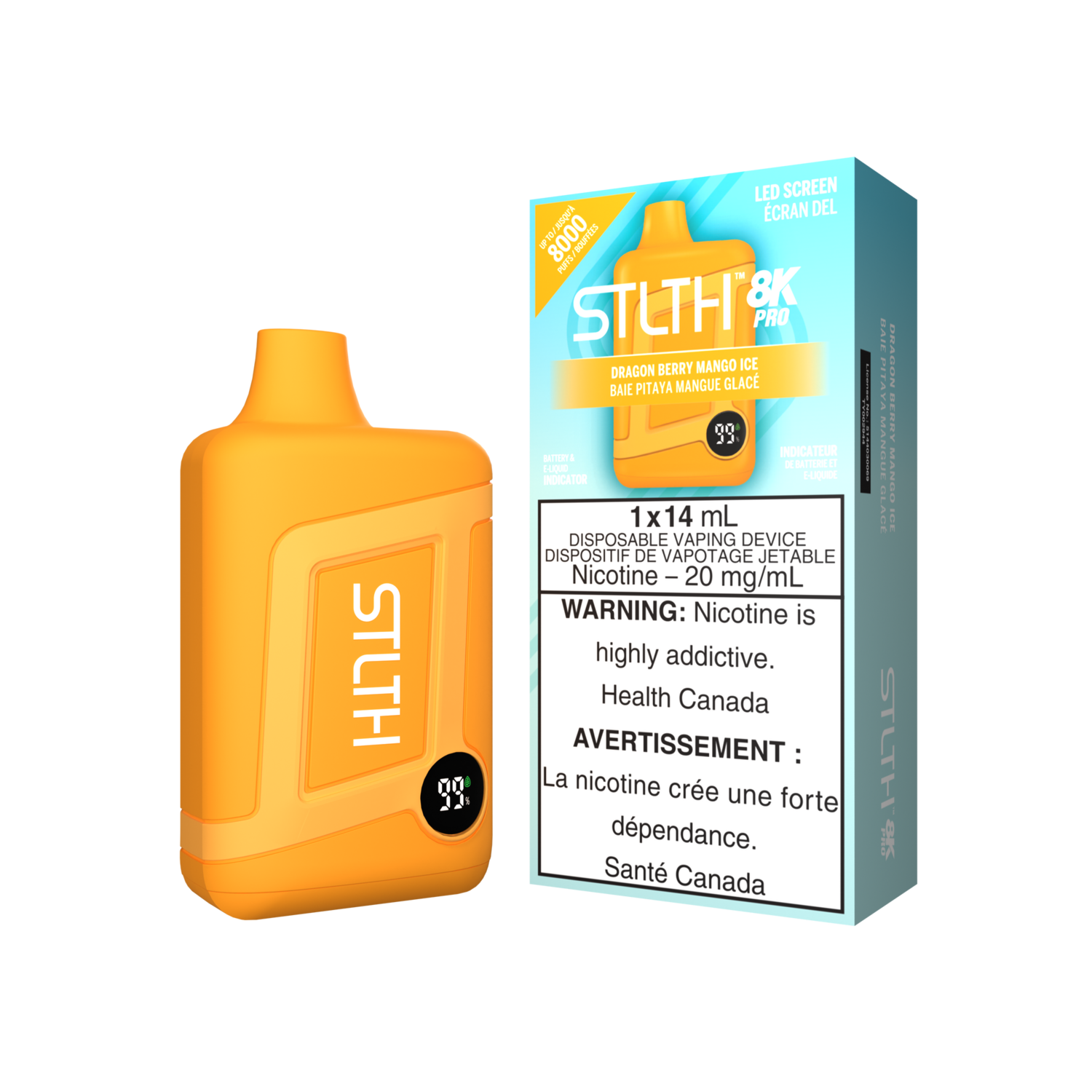 STLTH 8000 Puffs Pro - Dragon Berry Mango Ice