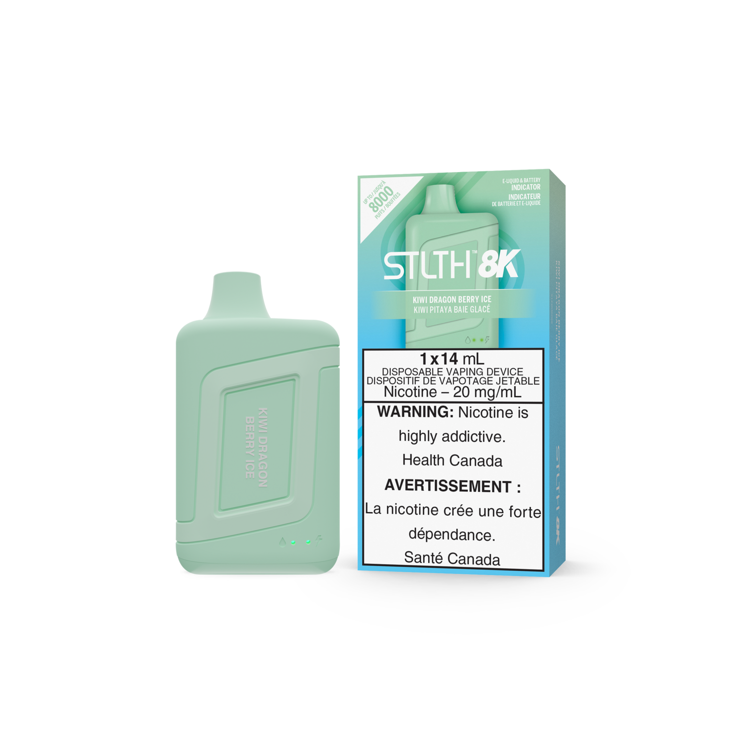 STLTH 8000 Puffs - Kiwi Dragon Berry Ice