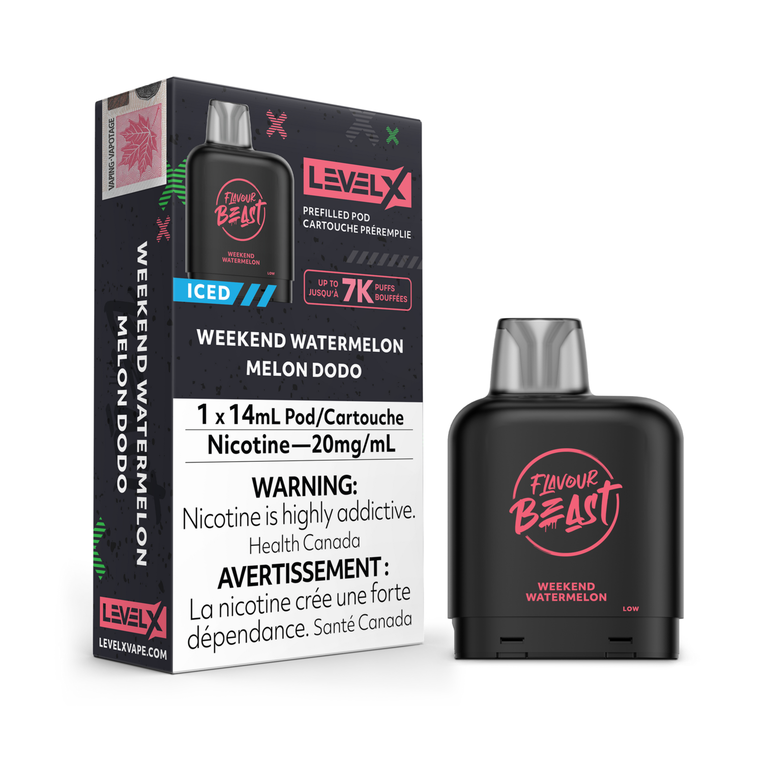 Flavour Beast Level X Pod 7000 Puffs - Weekend Watermelon