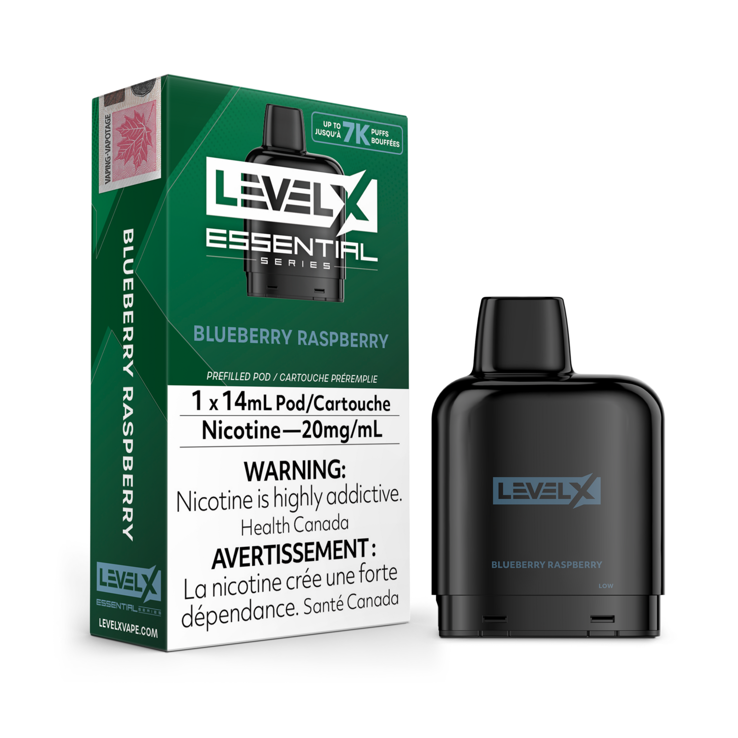 Flavour Beast Level X Essential Pod 7000 Puffs - Blueberry Raspberry