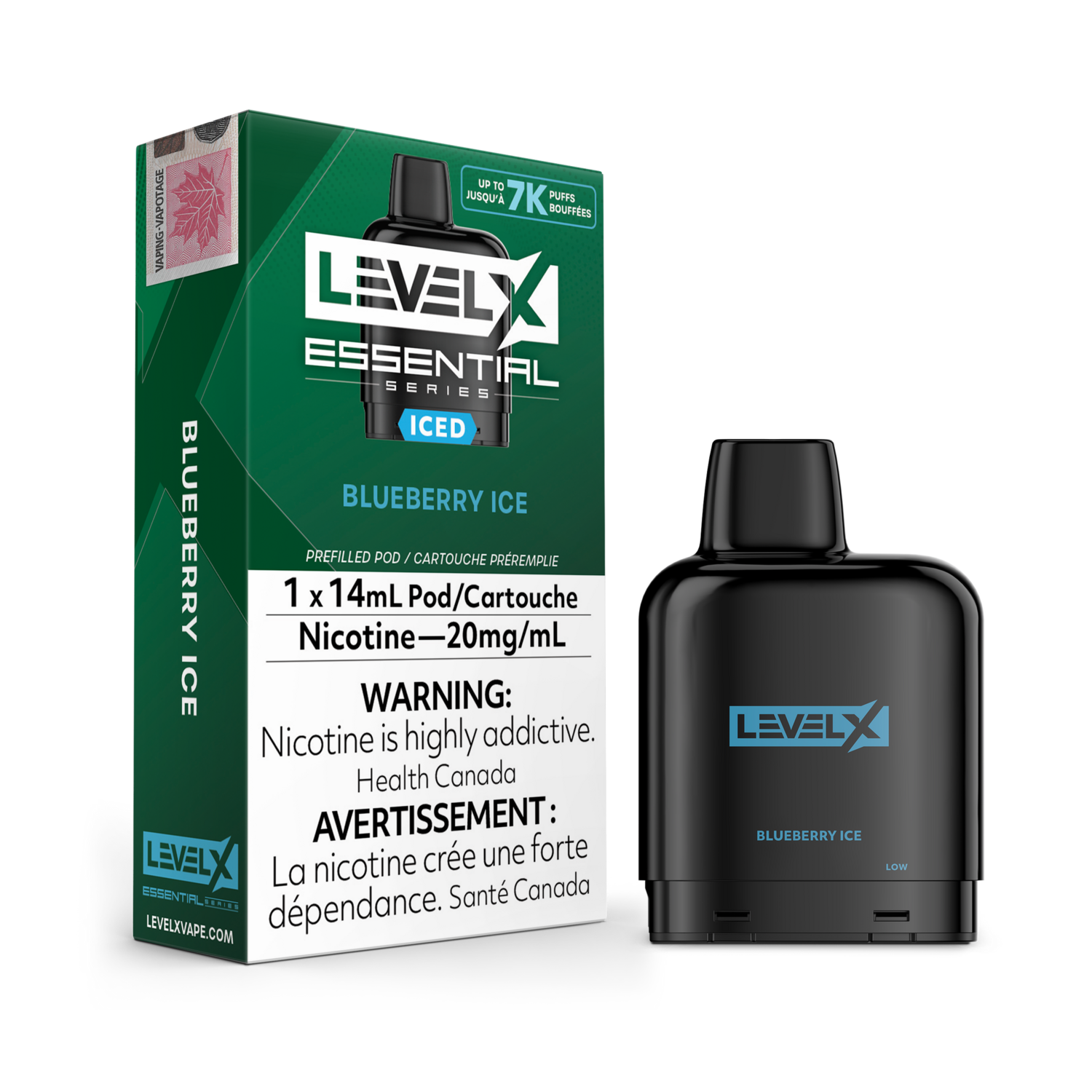 Flavour Beast Level X Essential Pod 7000 Puffs - Blueberry Ice
