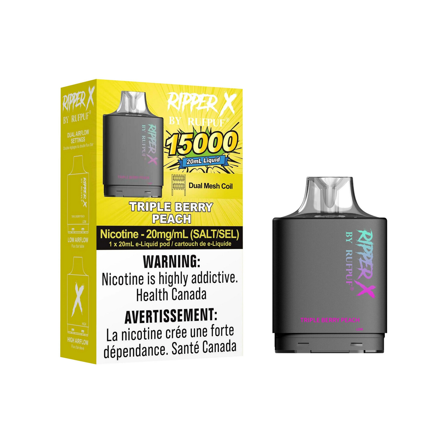 Ripper X 15000 Puffs - Triple Berry Peach