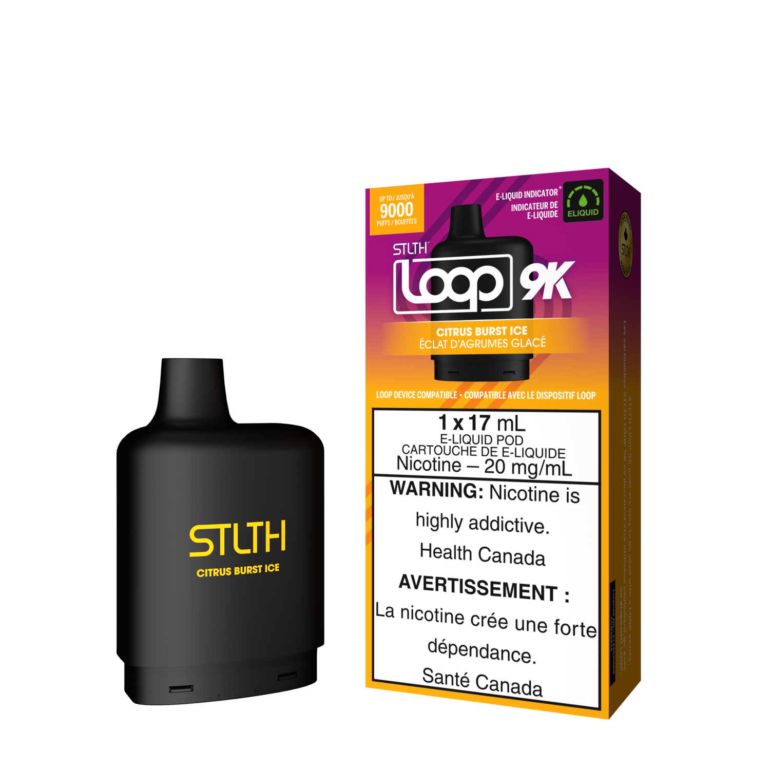 STLTH Loop 9K Citrus Burst ice