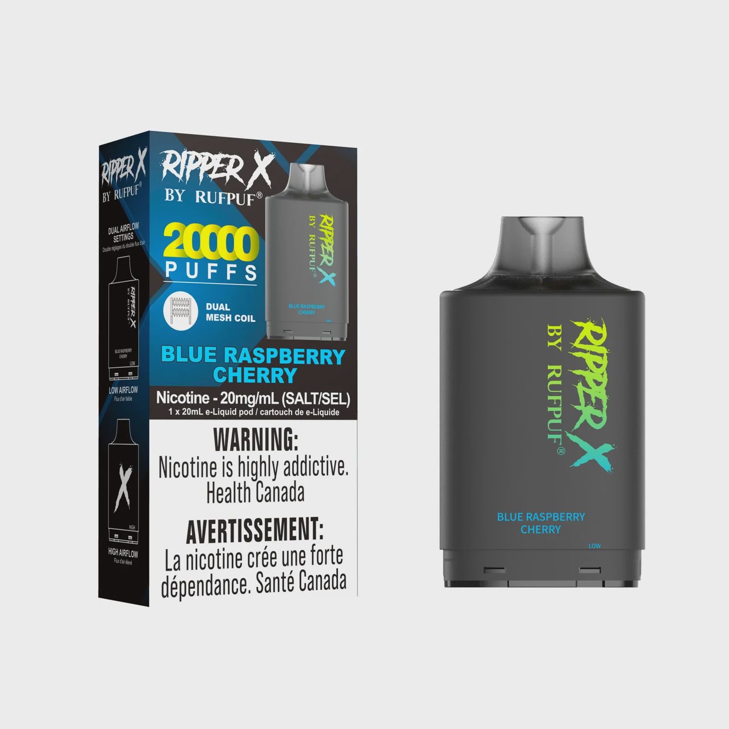 Ripper X  20,000 Puffs - Blue Raspberry Cherry