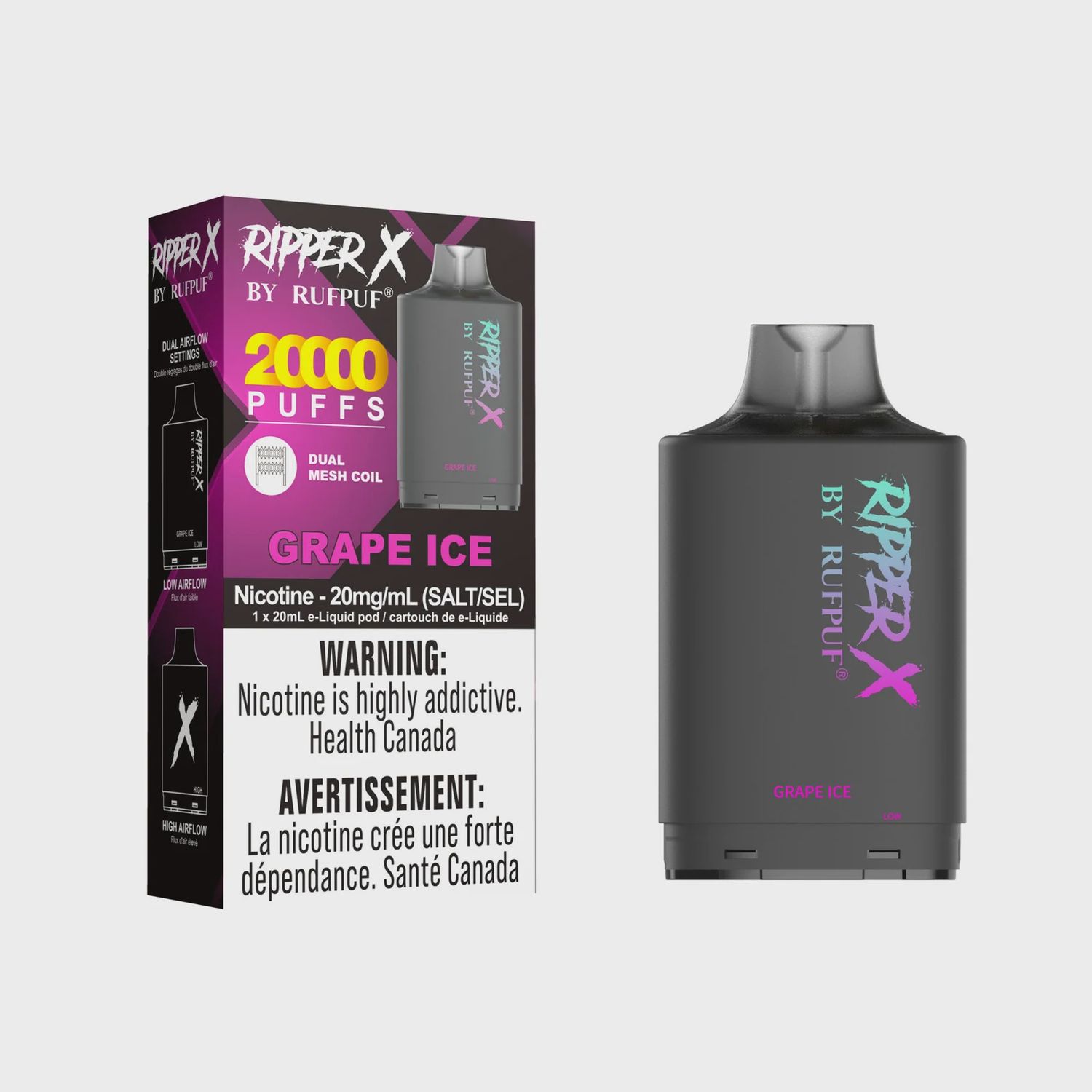 Ripper X  20,000 Puffs - Grape Ice
