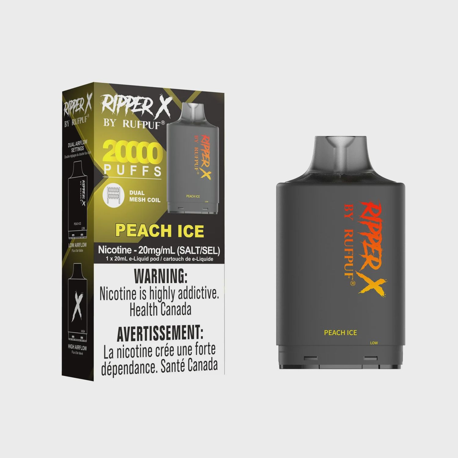 Ripper X  20,000 Puffs - Peach Ice