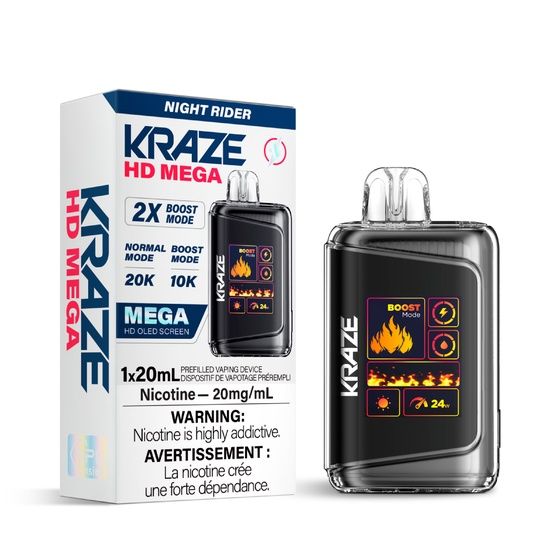Kraze HD Mega 20,000 Puffs - Night Rider