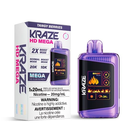 Kraze HD Mega 20,000 Puffs  - Tangy Berries