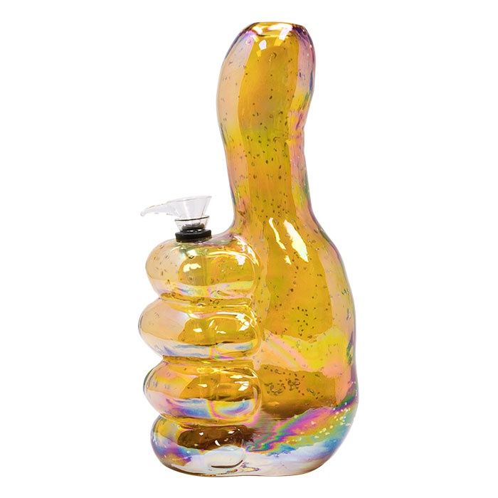 10&quot; Amber Thumbs Up Bong