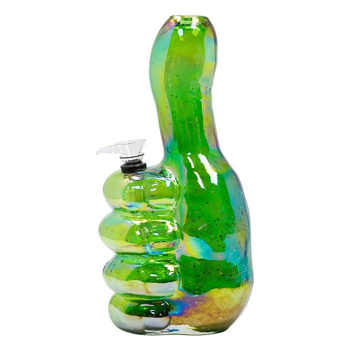 10&quot; Green Thumbs Up Bong