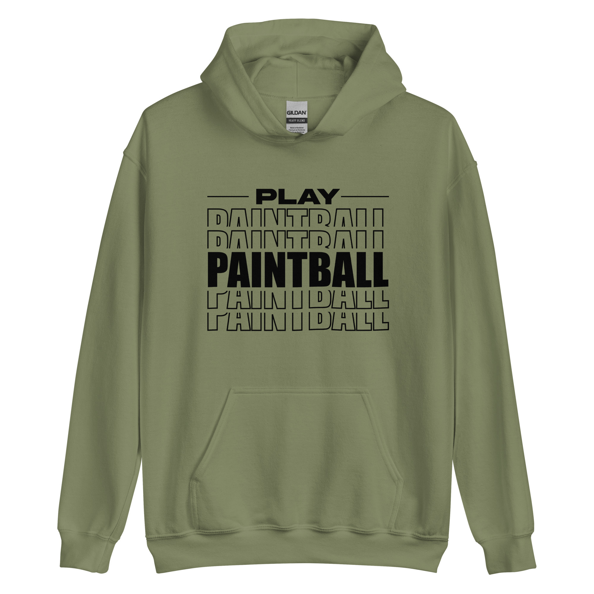 Hoodie - Paintball STACKED Black (Multiple Colors)