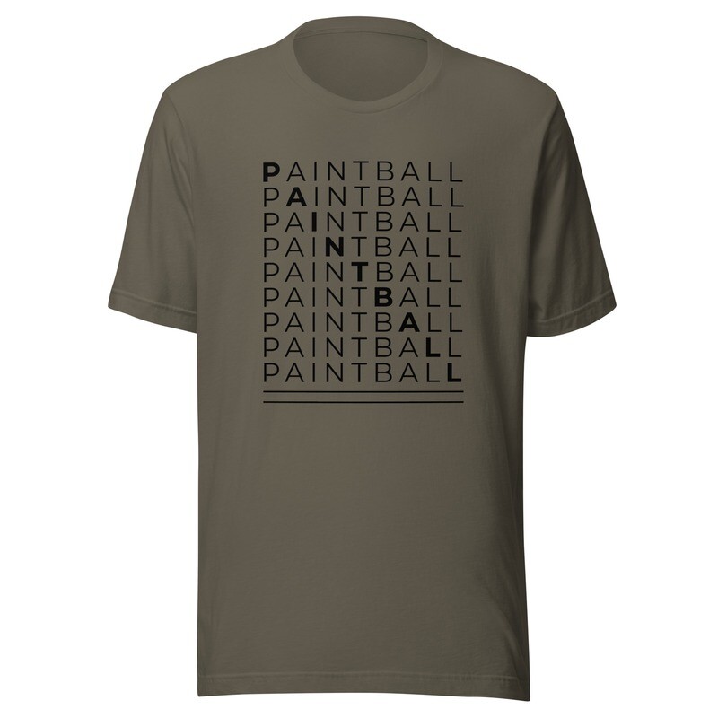 T-shirt - Paintball CROSSWORD Black (Multiple Colors)