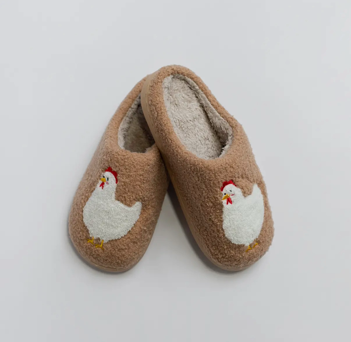 Brown Chicken Slippers