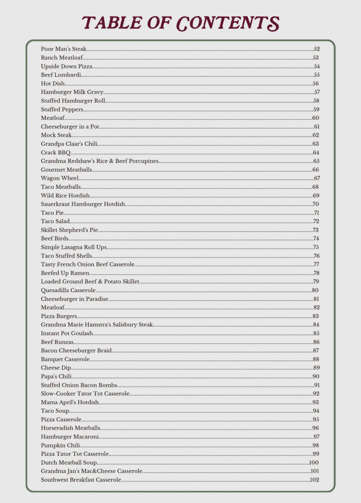Ground Beef Cookbook