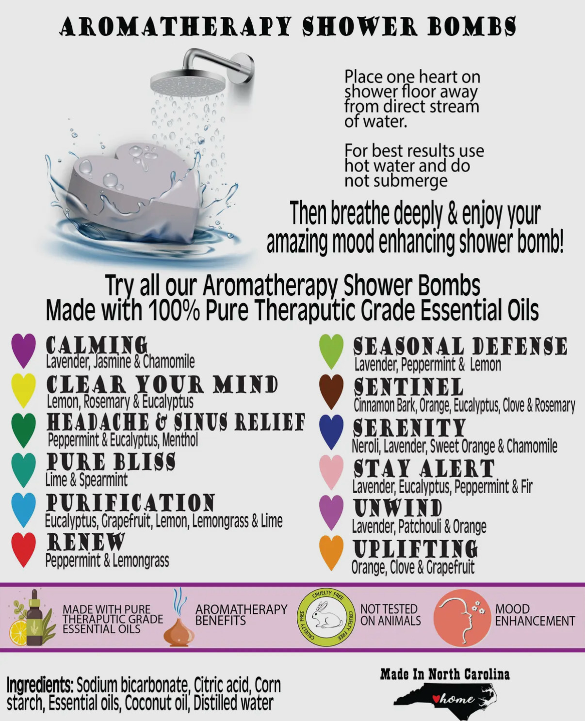 Aromatherapy Shower Bombs - 8 Pack