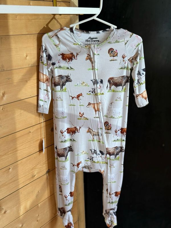 Bamboo Pajamas - Barn Animals